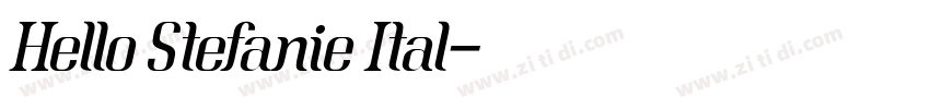 Hello Stefanie Ital字体转换 Hello Stefanie Ital字体转换